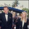 Patrick Poivre d'Arvor et sa fille Solenn au Festival de Cannes en 1992.