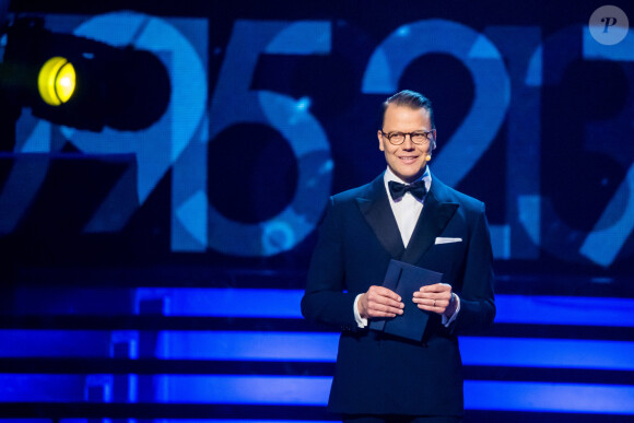 Le prince Daniel de Suède sur scène lors du 21e Gala des Sports à l'Ericsson Globe à Stockholm, le 27 janvier 2020.