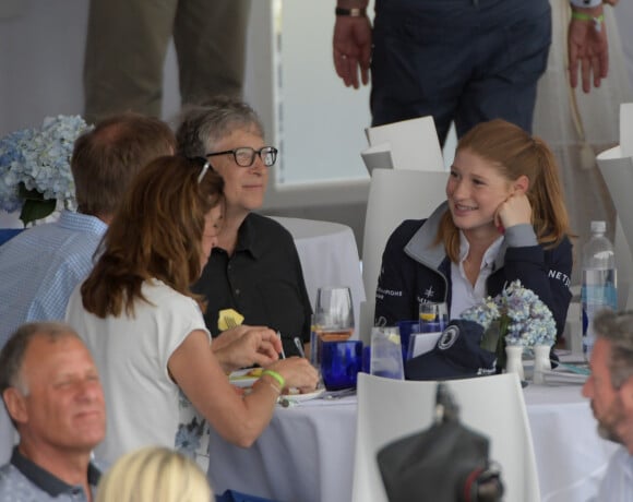 Bill Gates et sa fille Jennifer Gates - Les people lors du Longines Global Champions Tour finals 2019 à Miami Beach le 20 Avril 2019