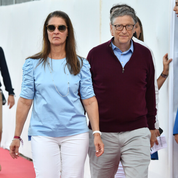 Bill Gates et sa femme Melinda sont venus encourager leur fille Jennifer qui participe à la 13ème édition du "Jumping International de Monte-Carlo" qui se déroule jusqu'au 30 juin 2018, sur le Quai Albert 1er du Port Hercule à Monaco. Le Jumping International de Monte-Carlo est une étape du Longines Global Champions Tour. Monaco, le 28 juin 2018. © Bruno Bebert/Bestimage