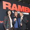 Oscar Jaenada, Sylvester Stallone, Sergio Peris-Mencheta à la première de "Rambo: Last Blood" au AMC Lincoln Center à New York, le 18 septembre 2019.