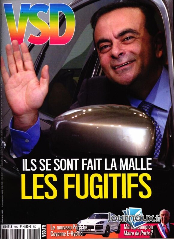 Couverture du magazine "VSD", numéro du 30 janvier 2020.