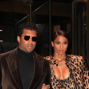 Ciara et Russell Wilson à New York, le 13 mars 2019.