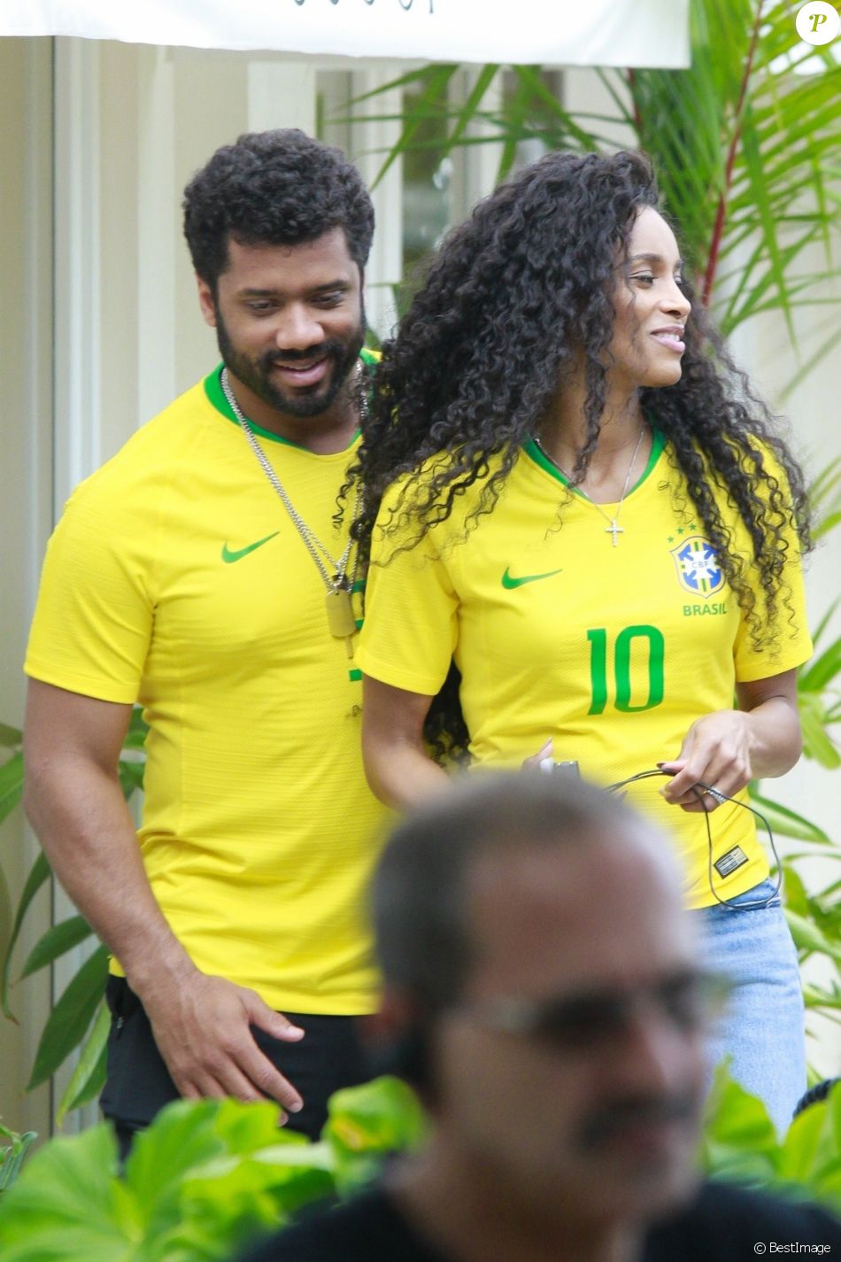 Ciara et son compagnon Russell Wilson profitent des festivités du Carnaval de Rio de Janeiro le 1er Mars 2019.