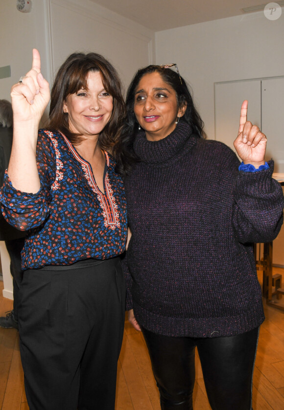 Tina Kieffer et Patricia Loison lors de la clôture de l'opération "Levons le doigt pour l'éducation des filles" chez We Are à Paris le 30 janvier 2020. © Coadic Guirec / Bestimage
