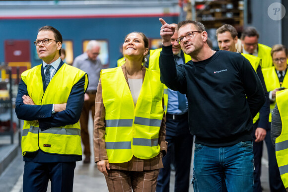 La princesse Victoria de Suède et le prince Daniel visitaient un atelier à Höganäs le 29 janvier 2020.