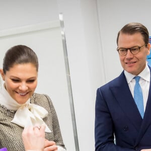 Le prince Daniel et la princesse Victoria de Suède ont visité le "Medicon Village" à Lund, le 30 janvier 2020.