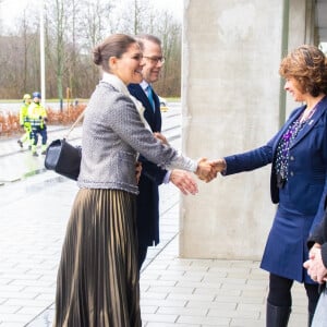 Le prince Daniel et la princesse Victoria de Suède ont visité le "Medicon Village" à Lund, le 30 janvier 2020.