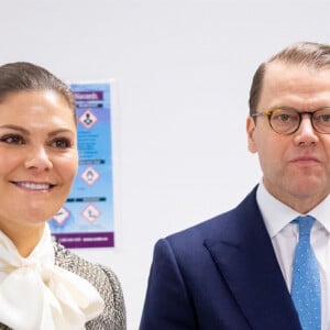 Le prince Daniel et la princesse Victoria de Suède ont visité le "Medicon Village" à Lund, le 30 janvier 2020.