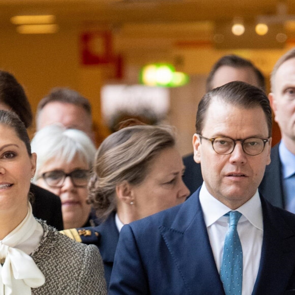 Le prince Daniel et la princesse Victoria de Suède ont visité le "Medicon Village" à Lund, le 30 janvier 2020.