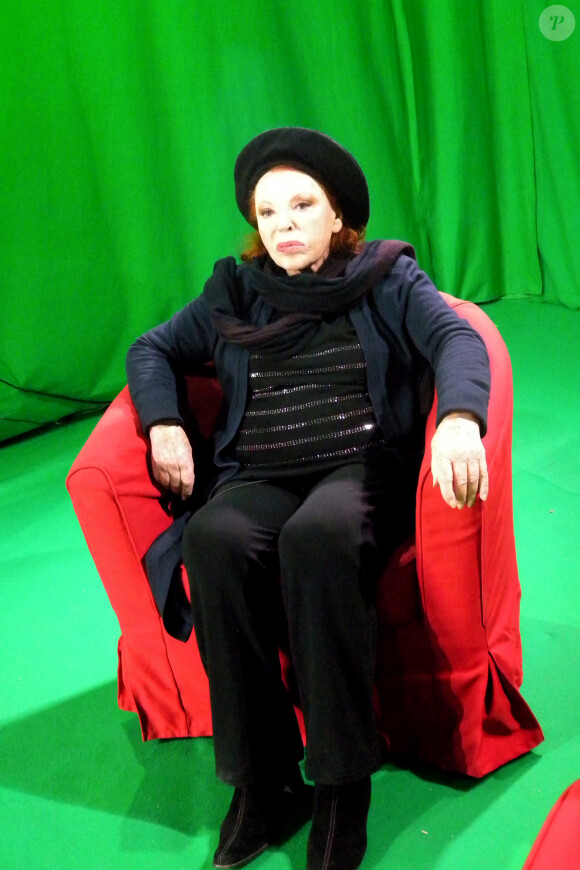 Exclusif - La chanteuse Régine lors de l'enregistrement de l'émission "Que sont-ils devenus ?" sur la chaine Non Stop People à Paris le 24 janvier 2020. L'émission est diffusée le samedi 1er février à 8h45 sur la chaine Non Stop People.
