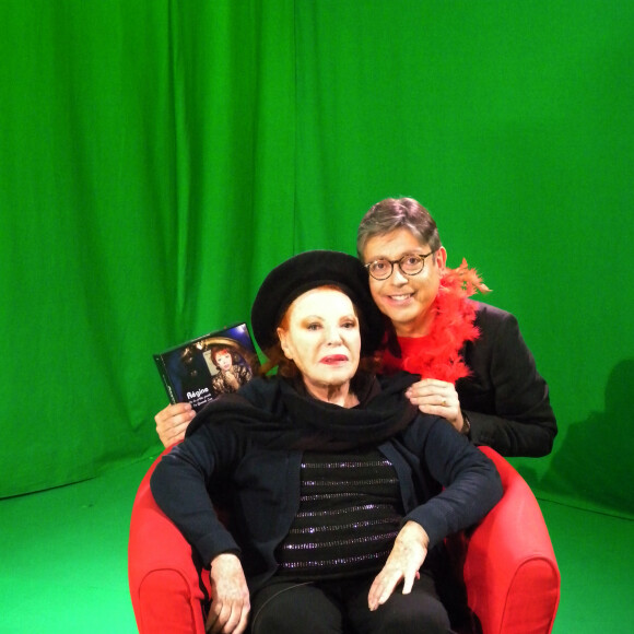 Exclusif - La chanteuse Régine et Jacques Sanchez lors de l'enregistrement de l'émission "Que sont-ils devenus ?" sur la chaine Non Stop People à Paris le 24 janvier 2020. L'émission est diffusée le samedi 1er février à 8h45 sur la chaine Non Stop People.