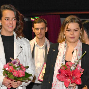 Exclusif - Pauline Ducruet, Camille Gottlieb et leur mère la princesse Stéphanie de Monaco durant l'ouverture de la 9eme édition de la "New Generation" à Monaco le 1 février 2020. © Bruno Bebert/PRM/Bestimage