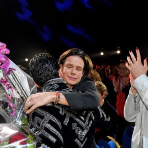 Exclusif - Yvan Knie, la princesse Stéphanie de Monaco et ses filles, Pauline Ducruet et Camille Gottlieb durant l'ouverture de la 9eme édition de la "New Generation" à Monaco le 1 février 2020.  © Bruno Bebert/PRM/Bestimage