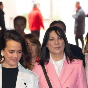 Exclusif - La princesse Stéphanie de Monaco (qui fête son 55ème anniversaire), Pauline Ducruet, Camille Gottlieb, Christian Estrosi avec sa femme Laura Tenoudji et leur fille Bianca - Ouverture de la 9ème édition de la "New Generation" à Monaco le 1 février 2020. © Olivier Huitel/PRM/Bestimage