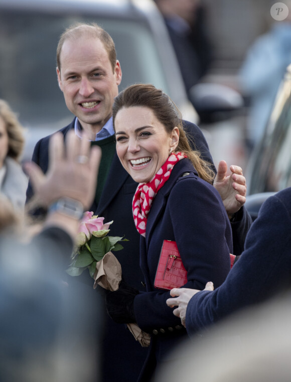 Catherine Kate Middleton, duchesse de Cambridge, le prince William, duc de Cambridge lors d'une visite aux Royal National Lifeboat Institution (RNLI) à Swansea le 4 février 2020.