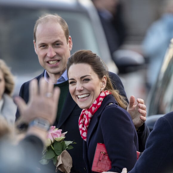 Catherine Kate Middleton, duchesse de Cambridge, le prince William, duc de Cambridge lors d'une visite aux Royal National Lifeboat Institution (RNLI) à Swansea le 4 février 2020.