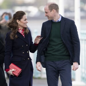 Catherine Kate Middleton, duchesse de Cambridge, le prince William, duc de Cambridge lors d'une visite aux Royal National Lifeboat Institution (RNLI) à Swansea le 4 février 2020.