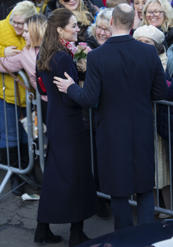 Le prince William, duc de Cambridge, Catherine Kate Middleton, duchesse de Cambridge lors d'une visite aux Royal National Lifeboat Institution (RNLI) à Swansea le 4 février 2020.