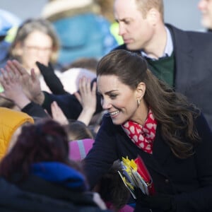 Le prince William, duc de Cambridge, Catherine Kate Middleton, duchesse de Cambridge lors d'une visite aux Royal National Lifeboat Institution (RNLI) à Swansea le 4 février 2020.