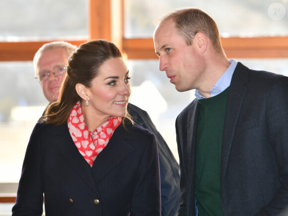 Le prince William, duc de Cambridge, Catherine Kate Middleton, duchesse de Cambridge, lors d'une visite de la station de sauvetage RNLI Mumbles près de Swansea dans le sud du Pays de Galles le 4 février 2020.