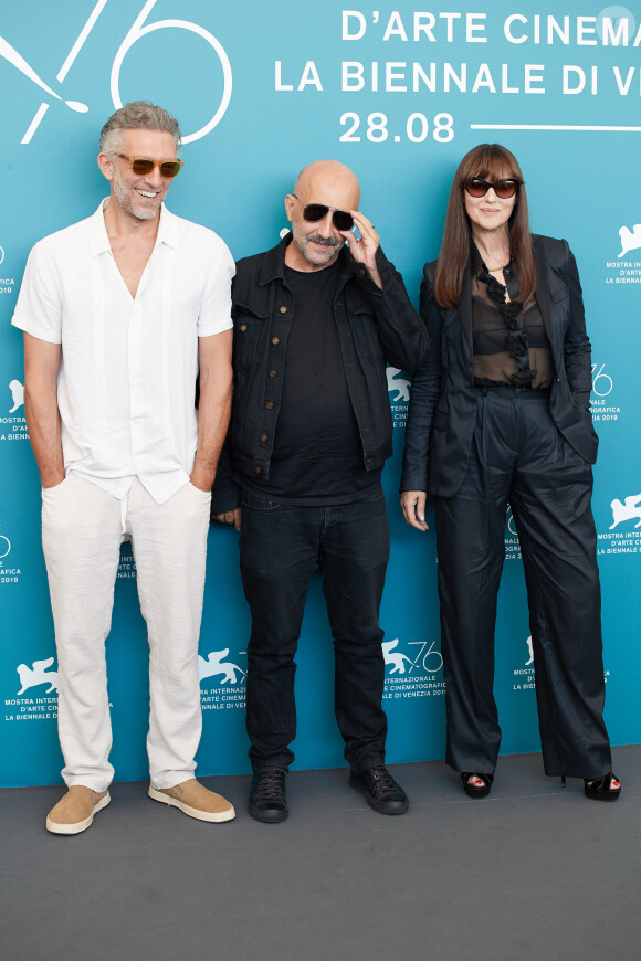 Vincent Cassel, Gaspar Noé et Monica Bellucci - Photocall du film "Irreversible Inversion Integrale" lors du 76ème Festival du Film de Venise à Venise en Italie, le 31 août 2019.