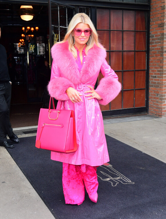 Jessica Simpson quitte l'hôtel The Bowery à New York. Le 4 février 2020.