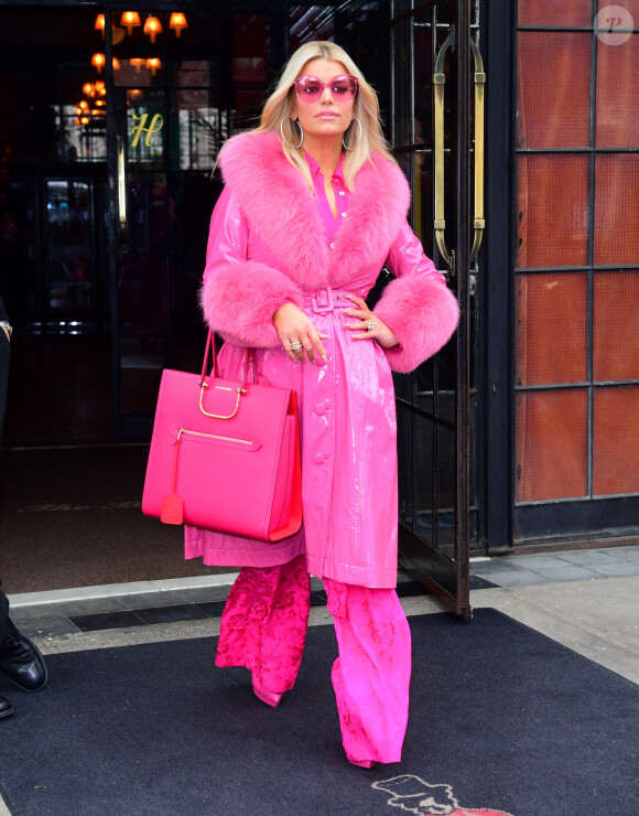 Jessica Simpson quitte l'hôtel The Bowery à New York. Le 4 février 2020.