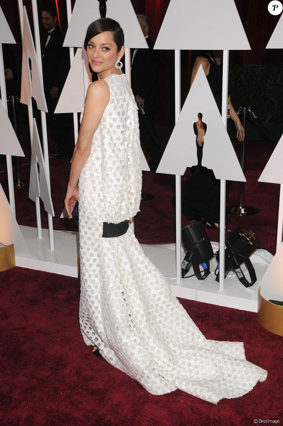 Marion Cotillard Habillée En Dior Haute Couture People à La 87ème Cérémonie Des Oscars à 