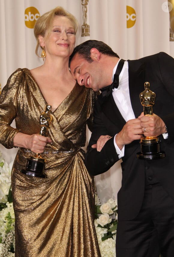 Jean Dujardin et Meryl Streep lors de la cérémonie des Oscars de 2012.