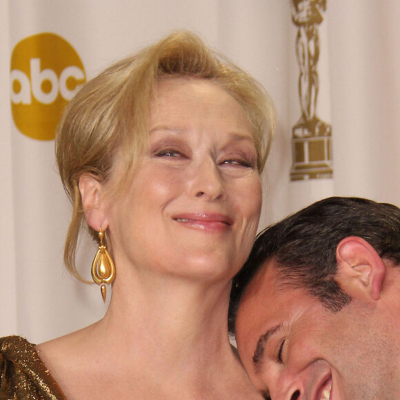 Jean Dujardin et Meryl Streep lors de la cérémonie des Oscars de 2012.