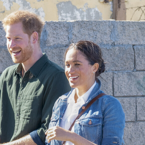 Le prince Harry, duc de Sussex, et Meghan Markle, duchesse de Sussex rencontrent les membres de "Waves for Change" au Cap lors de leur 2ème journée en Afrique du Sud. Le 24 septembre 2019