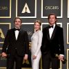 Renée Zellweger, Brad Pitt, Joaquin Phoenix, lauréat du prix de l'acteur pour "Joker", lors de la 92ème cérémonie des Oscars 2020 au Hollywood and Highland à Los Angeles, Californie, Etats-Unis, le 9 février 2020.