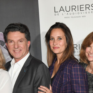 Patrick Bézier, Julie de Bona et Florence Pernel - 25e cérémone des Lauriers de l'Audiovisuel au Théâtre Marigny à Paris, France, le 10 février 2020. © Coadic Guirec/Bestimage