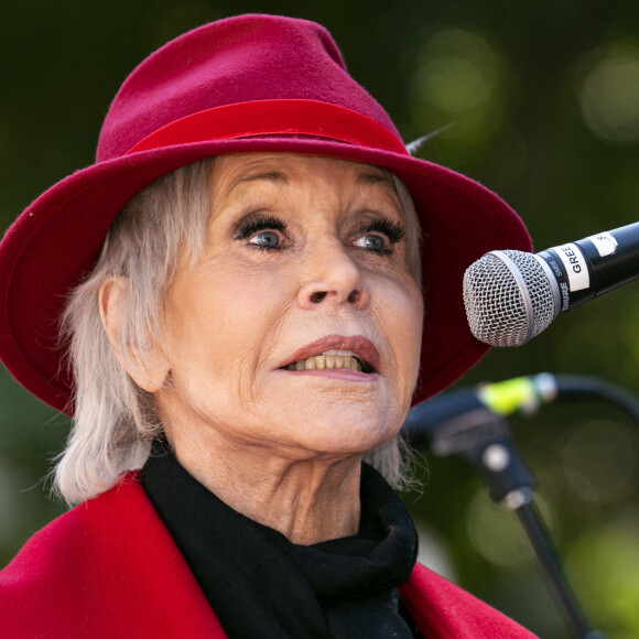 Jane Fonda à la manifestation Fire Drill Friday dans les rues de Los Angeles, le 7 février 2020 ©Ronen Tivony/SPUS/ABACAPRESS.COM
