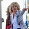 Exclusif - Jane Fonda et Lily Tomlin ont été aperçues sur le tournage d'un épisode de la série "Grace and Frankie" à Los Angeles, le 29 mai 2019.