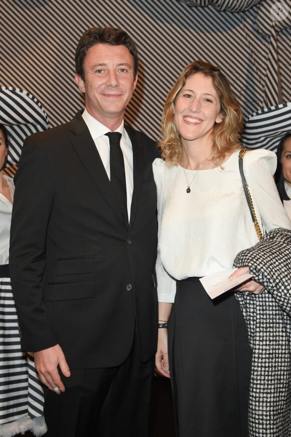 Benjamin Griveaux avec sa femme Julia Minkowski - Dîner de gala annuel de la société des amis du Centre Pompidou "Black & White" au centre national d'art et de culture Georges-Pompidou à Paris, France, le 10 avril 2018. © Coadic Guirec/Bestimage