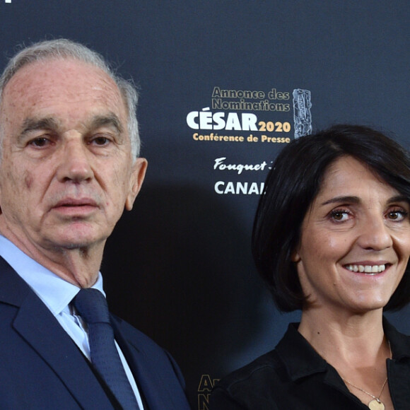 Alain Terzian et Florence Foresti - Annonce des nominations pour la 45e cérémonie des César 2020 lors d'une conférence de presse au Fouquet's à Paris le 29 janvier 2020. © Giancarlo Gorassini/Bestimage