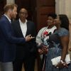 Le prince Harry, duc de Sussex avec le prince Seeiso Bereng Seeiso du Lesotho et sa femme la princesse Mabereng Seeiso et leur fille la princesse Masentle Tabitha Seeiso - Concert Audi Sentebale 2019 au palais de Hampton Court à Londres, Royaume Uni, le 11 juin 2019.