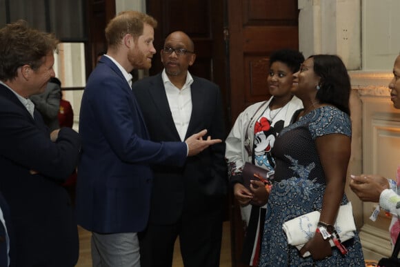 Le prince Harry, duc de Sussex avec le prince Seeiso Bereng Seeiso du Lesotho et sa femme la princesse Mabereng Seeiso et leur fille la princesse Masentle Tabitha Seeiso - Concert Audi Sentebale 2019 au palais de Hampton Court à Londres, Royaume Uni, le 11 juin 2019.