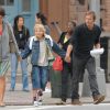 Helena Christensen, Norman Reedus et leur fils Mingus à New York, le 28 août 2009.