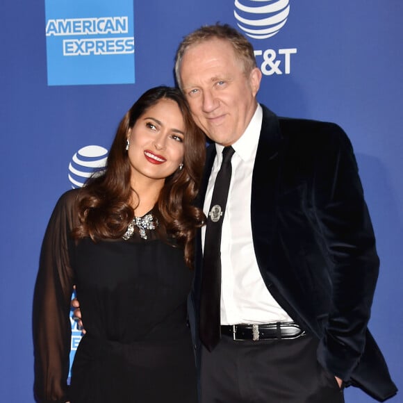 Salma Hayek et son mari François-Henri Pinault au Palm Springs International Film Festival Awards Gala, Palm Springs, le 2 janvier 2019.