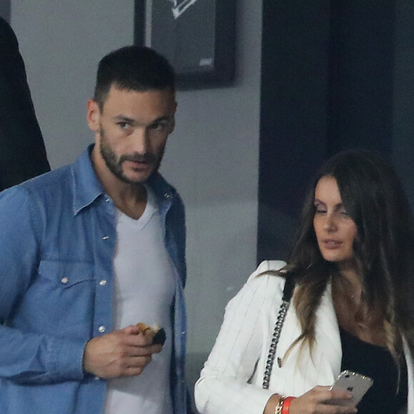 Hugo Lloris et sa femme Marine dans les tribunes lors de la Ligue des nations opposant la France aux Pays-Bas, au Stade de France, à Saint-Denis, Seine Saint-Denis, France, le 9 septembre 2018. La France a gagné 2-1. © Cyril Moreau/Bestimage