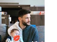 Hugo Lloris, papa poule : Tendre câlin avec son bébé Léandro