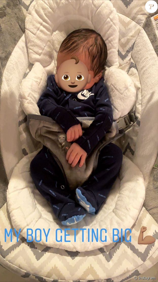 Giannis Antetokounmpo voit son fils Charles, né le 10 février 2020, grandir à vue d'oeil, dans une story Instagram publiée le 19 février 2020.