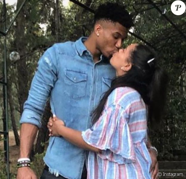 Giannis Antetokounmpo et sa compagne Mariah, photo publiée le 17 septembre 2019 sur Instagram pour le 27e anniversaire de Mariah.