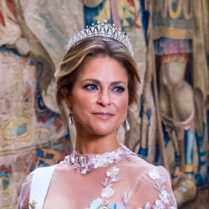 La princesse Madeleine de Suède au dîner de la cérémonie des Prix Nobel à Stockholm le 11 décembre 2019.