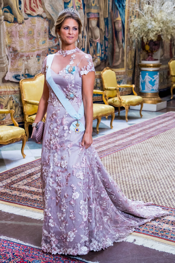 La princesse Madeleine de Suède au dîner de la cérémonie des Prix Nobel à Stockholm le 11 décembre 2019.