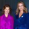 La princesse Madeleine de Suède et la reine Silvia lors de la remise de prix Childhood Prize Ceremony de la World Childhood Foundation à Solna le 9 décembre 2019.