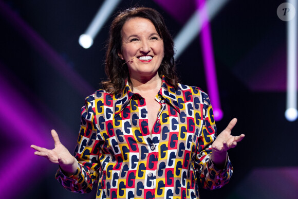 Exclusif - Anne Roumanoff - Enregistrement de l'émission "Le grand show de l'humour - Les 50 comiques préférés des français 2020" au Palais des Sports de Paris, qui sera diffusée le 22 février sur France 2. Le 10 février 2020 © Cyril Moreau / Bestimage